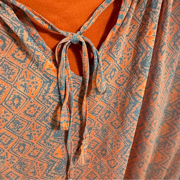 Bobeau Burnt Orange Maxi Skirt Side Slit ruched elastic. LIKE NEW Med Nordstrom - Picture 8 of 8